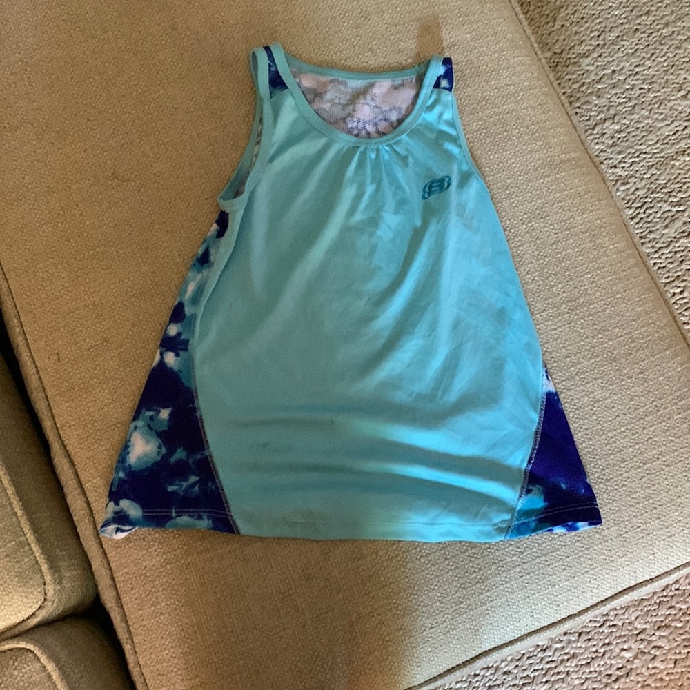 Blue Skechers tank top